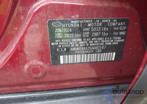 2025 Hyundai Ioniq 6 Sel from USA, damaged, VIN KMHM34AA3SA083147